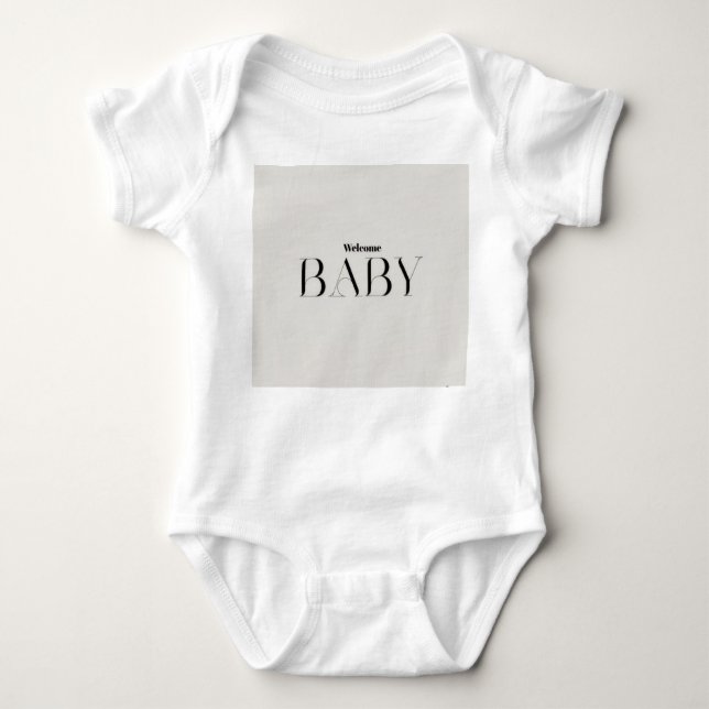 Body Bienvenue bébé | Bodysuit minimaliste pour bébé mo (Devant)