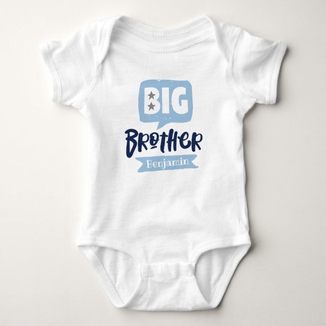 Body Big Brother Baby Faire-part Nom & Monogram Baby (Devant)