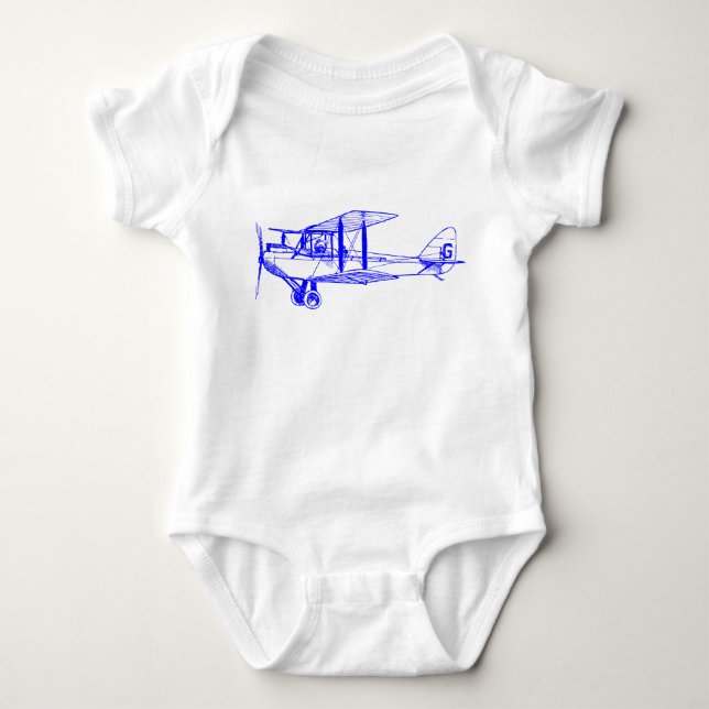 Body Biplan Vintage - Bleu (Devant)