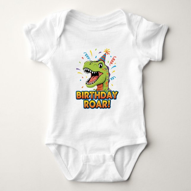 Body Birthday Roar Cute Dinosaur Birthday Party Design (Devant)