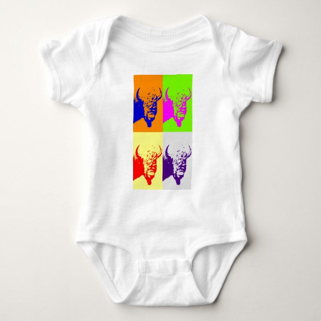 Body Bison de Buffalo Art Pop de 4 couleurs (Devant)