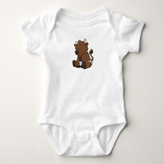 Body Bison personnalisable de bébé (Devant)