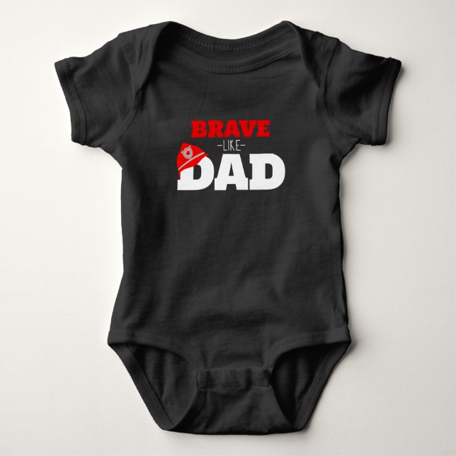 Body Black Brave Comme Papa Pompier Bodysuit T-shirt (Devant)