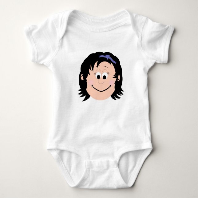 Body Black Haired Girl Art numérique avec graphisme (Devant)