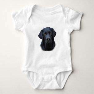 Body Black Labrador Dog Water Couleur Art Peinture