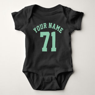Body Black & Mint Green Baby   Sports Jersey Design
