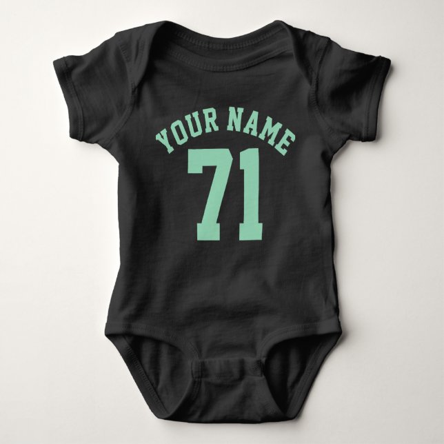 Body Black & Mint Green Baby | Sports Jersey Design (Devant)