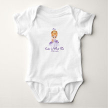 Body blanc et violet bébé t-shirt