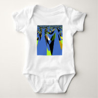 Bleu Africain Tribal Motif Motif Art Imprimer