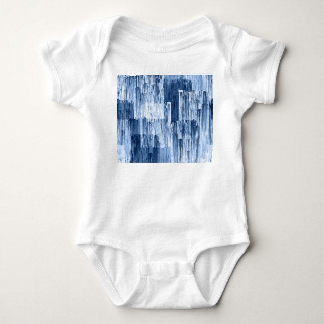 Body Bleu Aquarelles : Motif géométrique (Devant)