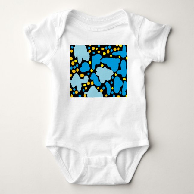 Body Bleu avec points jaunes (Devant)