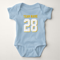 Bleu Blanc Bébé Football Jersey Sports Romper