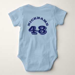 Body Bleu clair arrière et bébé marine Jersey du spor
