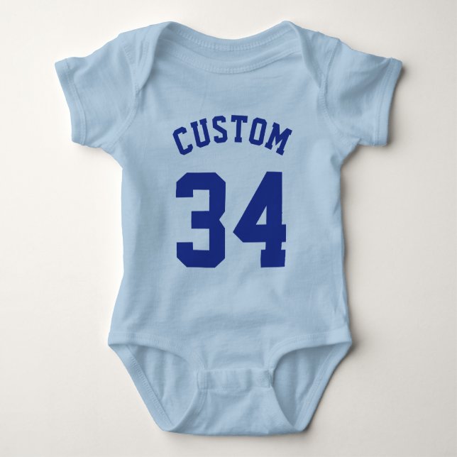 Body Bleu clair et Bébé royal | Sports Jersey Design (Devant)
