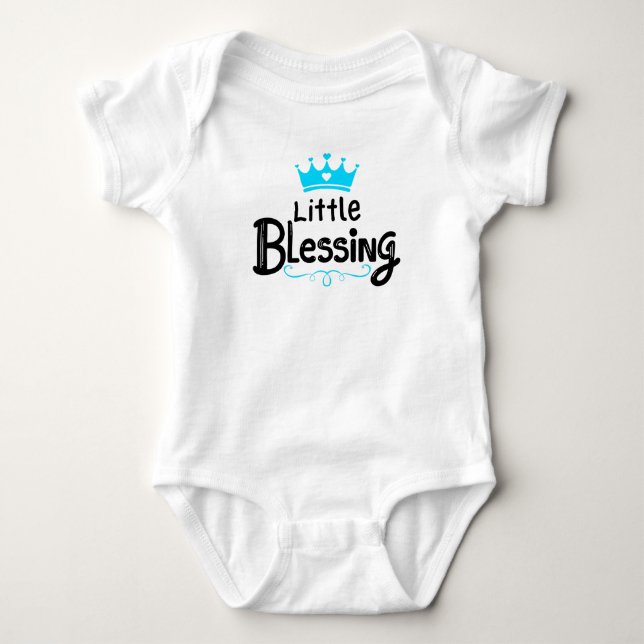 Body Bleu doux "Petite Bénédiction" (Devant)