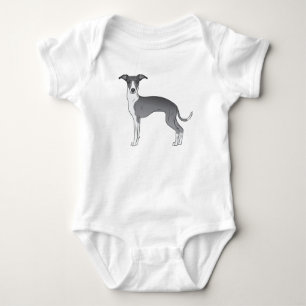 Body Bleu Et Blanc Italien Greyhound Cute Dessin Chien