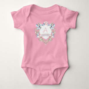 Body Bleu et rose Floral Grandmillentenaire Monogramme 