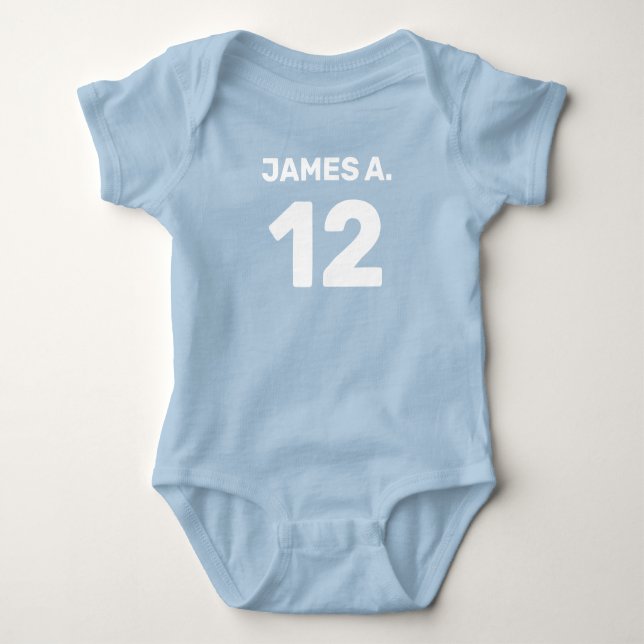 Body Bleu personnalisable (design avant et arrière) (Devant)