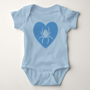 Body Bleu Spider Coeur Bébé Bodysuit
