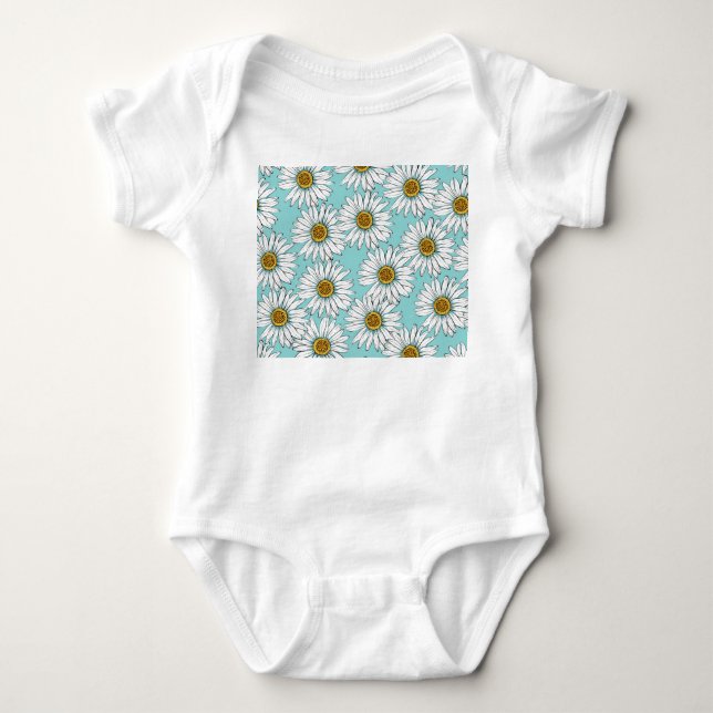 Body Bleu Vintage marguerite (Devant)