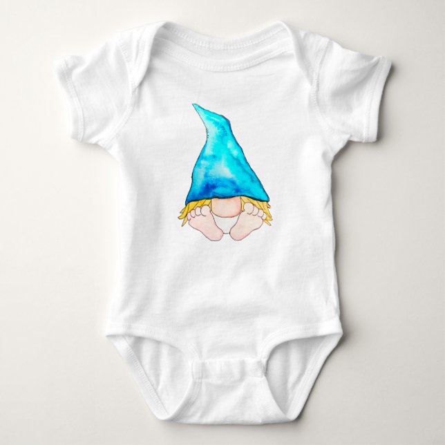 Body Bleus layette mignons de gnome (Devant)