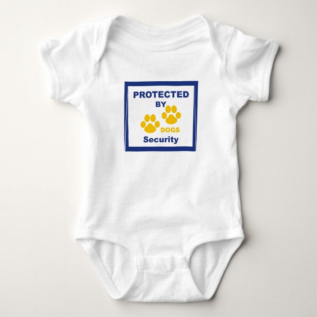 Body Blouse Baby PROTÉGÉ PAR des CHIENS (Devant)