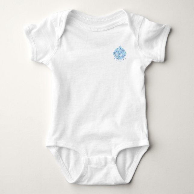 Body Blue Baby Head Motif Baby Boy (Devant)