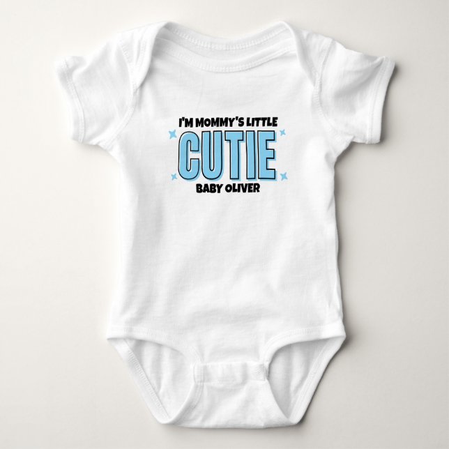 Body Blue Mommy Little Cutie Personnalisé (Devant)