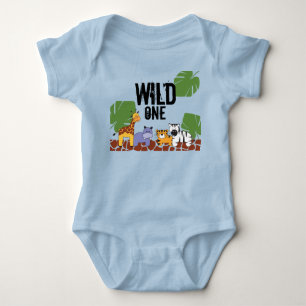 Body Blue WILD ONE Safari Jungle Thème 1er Anniversair