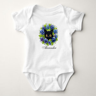 Body Bluebonnets Cute Chat Floral Baby Boy bodysuit