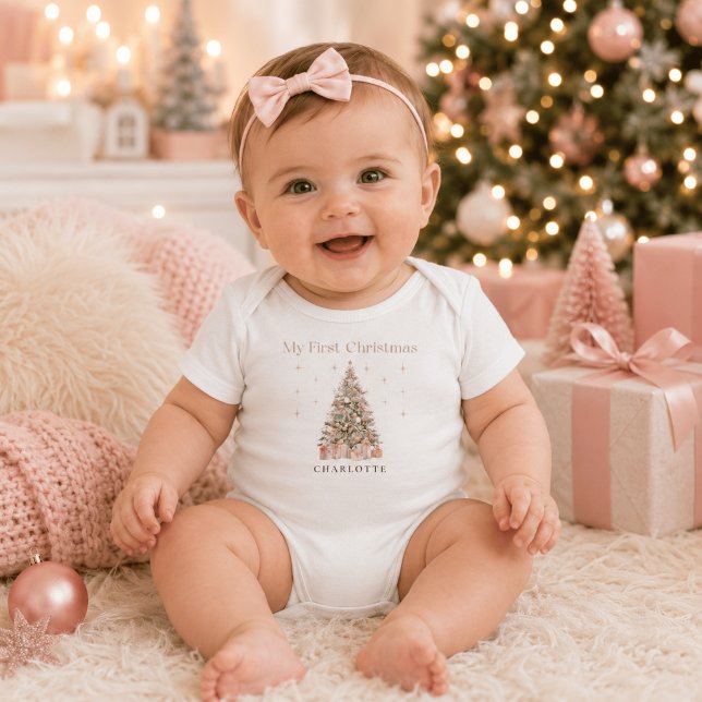 Body Blush Moderne Mon Premier Noël – Personnalisé (Créateur téléchargé)