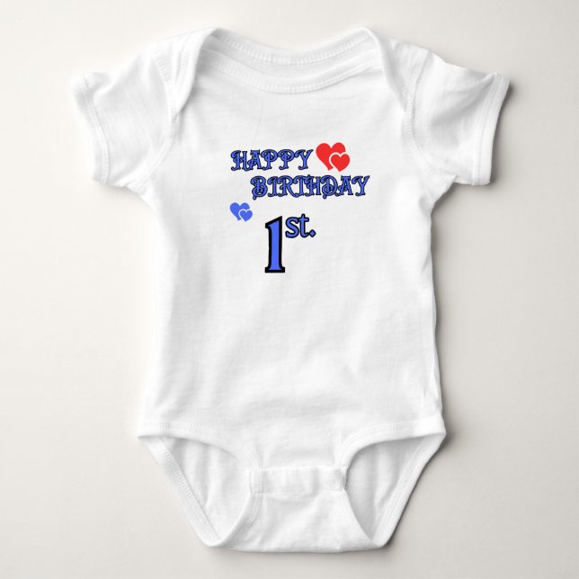 Body Bodysuit 1er anniversaire de bébé (Devant)