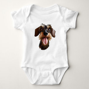 Body Bodysuit à poils durs pour bébé Dachshund