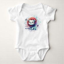 Bodysuit avec Petit Lion en bleu