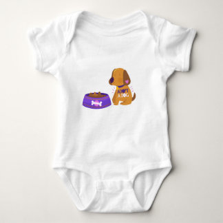 Body Bodysuit Baby Jersey avec imprimé chien adorable