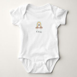 Body Bodysuit Baby Jersey - Rainbow and Hearts Bib