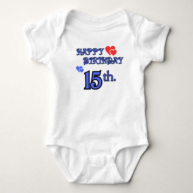 Body Bodysuit bébé Anniversaire 15 (Devant)
