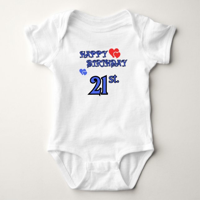 Body Bodysuit bébé Anniversaire 21 (Devant)