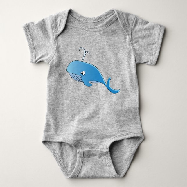 Body Bodysuit bébé baleine en jersey (Devant)