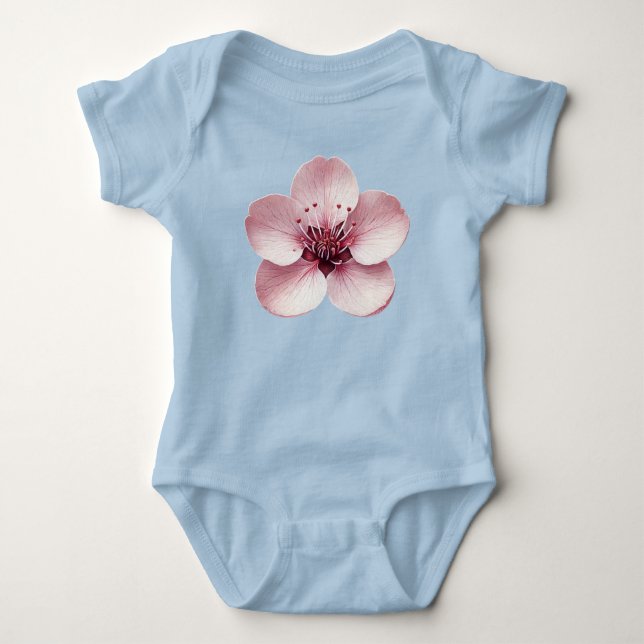 Body Bodysuit bébé cerise en fleurs (Devant)