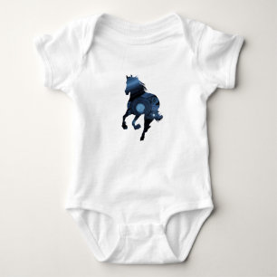 Body Bodysuit Bébé Cheval bleu