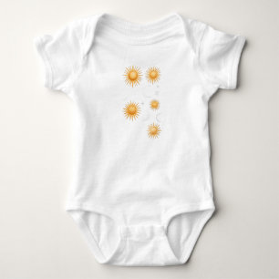Body Bodysuit bébé ciel soleil lune étoiles or