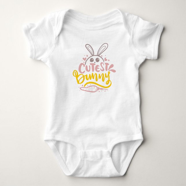 Body Bodysuit bébé citation de Pâques lapin le plus mig (Devant)