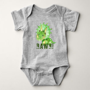Body Bodysuit bébé Dinosaur vert