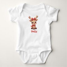 Bodysuit bébé fille rennes lumineux – Nom personna