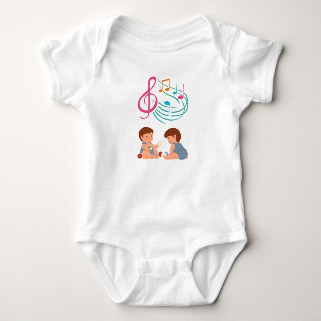Body Bodysuit Bébé Harmonieux Playtime. (Devant)