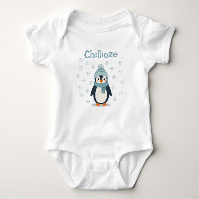 Body Bodysuit bébé Kawaii Penguin - Mignonne tenue hive (Devant)