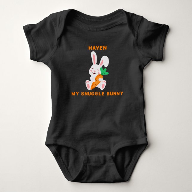 Body Bodysuit bébé lapin câlin de Pâques (Devant)