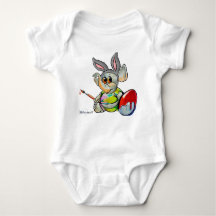 Bodysuit bébé lapin de Pâques en métal