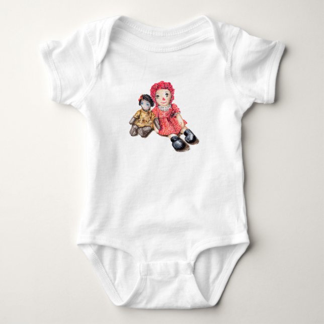Body Bodysuit bébé Onsie avec poupées en sag (Devant)